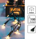 839012 Lichtsnoer voor , 100, 14,85 m, kerstverlichting, mini-lichtketting voor ramen, kerstdecoratie, kaarsen lichtketting met stekker, lichtsnoer, stopcontact, kabel wit