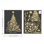 Kerst Venster Klings Gouden Kerstboom Raamklemmen Stickers voor Glas DIY Statische Muur Venster Deur Muurschildering Stickers voor Home Shop Venster Glas Display Decoraties