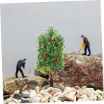 3 Sätze Obstbaum-Modell Baummodellierung Dekor Künstlicher Obstbaum Künstliche Modellbäume Figuren Zum Basteln Palmier Obstbäume Blumentopf-dekor Plastik Green 2 Stück * 3