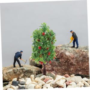 3 Sätze Obstbaum-Modell Baummodellierung Dekor Künstlicher Obstbaum Künstliche Modellbäume Figuren Zum Basteln Palmier Obstbäume Blumentopf-dekor Plastik Green 2 Stück * 3
