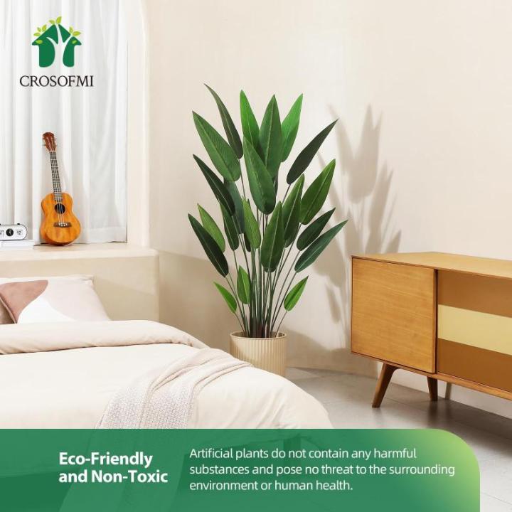 Kunstlelieboom, 180 cm, nep tropische plastic palm, perfecte grote planten in pot voor binnen, buiten, huis, kantoor, tuin, moderne decoratie, housewarming cadeau (1 stuks)