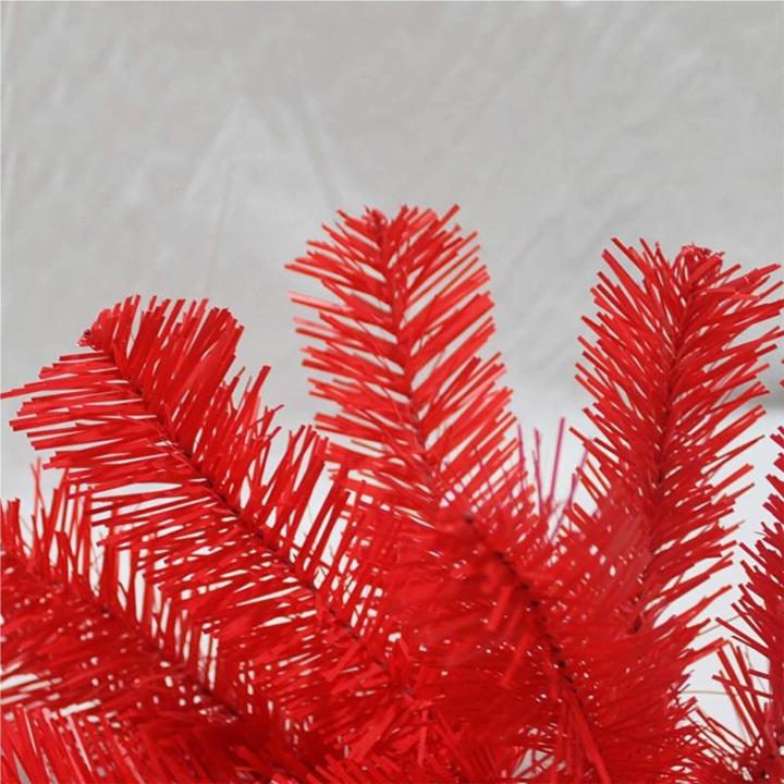 Leichter Tisch-Weihnachtsbaum mit Ständer for kleine Weihnachtsdekoration, PVC-Tannenbaum, Kleiner Weihnachtsbaum, mehrfarbiger künstlicher Weihnachtsbaum(Red,90cm/3ft)