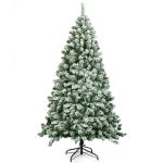 Kunstkerstboom met sneeuw, 135/180/225 cm, kerstboom met metalen standaard, kerstboom 400/928/1346 takken, pvc, kunstboom, kerstklapsysteem voor thuis, kantoor, winkels (180 cm)
