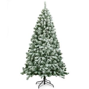 Kunstkerstboom met sneeuw, 135/180/225 cm, kerstboom met metalen standaard, kerstboom 400/928/1346 takken, pvc, kunstboom, kerstklapsysteem voor thuis, kantoor, winkels (180 cm)