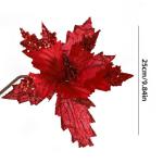 3 Pcs Silber Ornamente Für Weihnachtsbaum, Weihnachten Weihnachtsstern Künstliche Blumen Dekorationen, für Weiß Silber Weihnachtsbaum Wreaths Floral Geschenk Winter Hochzeit Ur
