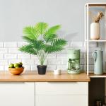 Areca , grote kunstpalm, 68 cm hoog, 12 takken in pot, kunstplant, tropische Hawaï, groen, kunstplant, Real Touch, planten, kunstbloemen, decoratie, kantoorplant, grote groene