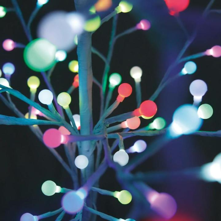 CushHom Led-lichtboom voor binnen en buiten, voor binnen en buiten, kleurrijk licht, lichtdecoratie, IP44, 180 cm, 200 leds