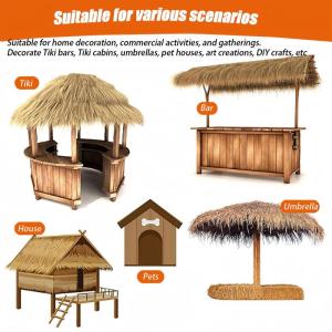 Synthetisches Strohgrasdach, Mexikanische Künstliche Strohrolle Für Tiki-bar-hüttenparty-gartenzaun, Kommerzielle Kunst-DIY-kunsthandwerk, Palapa-reetdach(Size:0.5 * 15m)