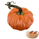 Samt-Set – Künstliche Kürbisse Mit Echten Stielen In Verschiedenen Größen – Für Halloween, Thanksgiving, Herbstdekoration, Erntefest Und Präsentation, Luxuriöse, Realist