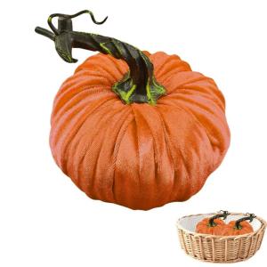 Minis Samt-Kürbisse – Künstliche Künstliche Dekorative Bunte Schaumstoff-Kürbisse | Handgemachte Halloween-Ernte-Gemüse-künstliche Simulations-Kürbisse, Bauernhaus-rustika