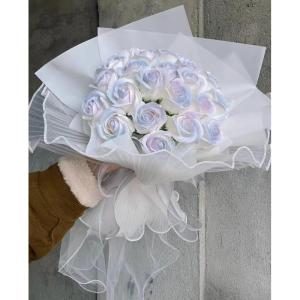 Hochzeitsstrauß for die Braut mit künstlichen Blumen, künstlichen Blumen, Dekorationszubehör for die Hochzeits- und Verlobungszeremonie, künstlicher Blumenstrauß aus Seide(Pu