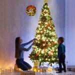 Kunstkerstboom, dennenboom met metalen standaard, pvc-naalden, kunstboom voor Kerstmis, ideaal voor thuis, kantoor, winkels en hotels, groen