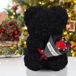 Valentijnsdag rozenbeer cadeau voor haar rozenbeer schattige teddybeer, kunstrozenbeer met rozenboeket, romantische rozen teddybeer cadeau voor Kerstmis
