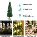 Weihnachtsbaum künstlicher Baum, Grüner Bleistift Schlanker Weihnachtsbaum(8FT/2.4M)