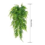 2 STKS Kunstmatige Hangplanten Varen, Plastic Groene Nep Muur Hangende Varens Planten, Kunstgroen Plant Groen Wijnstokken voor Tuin Bruiloft Decoratie