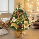 Kleiner Weihnachtsbaum mit Beleuchtung Mini Weihnachtsbaum Klein Geschmückt LED Tisch Tannenbaum Künstlich Klein mit Lichterkette Weihnachtsbäume mit Weihnachtsdeko DIY Tischdek