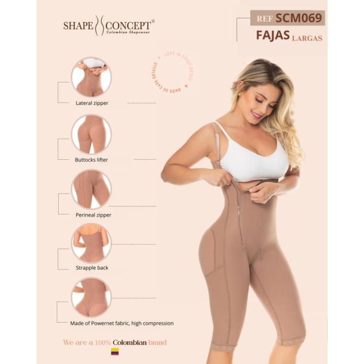 Fajas Colombianas Reductoras y Moldeadoras High Compression Clothing After Liposuction Full Bodysuit SCM0083