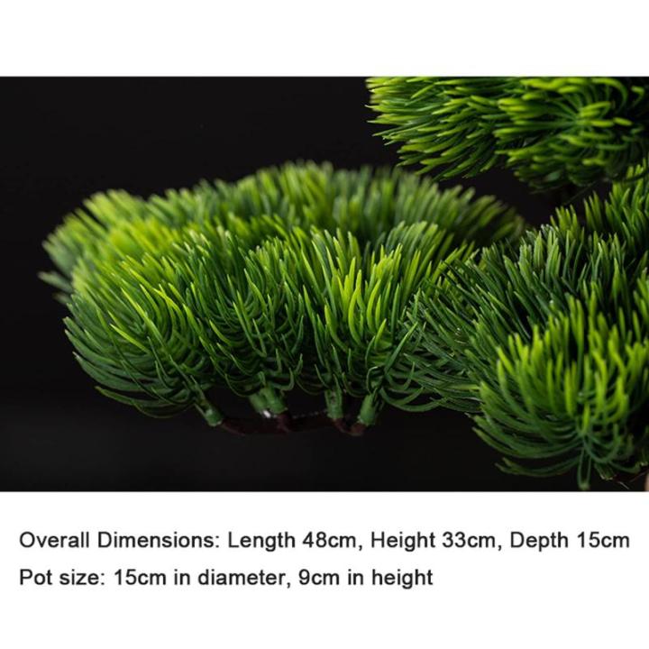 Künstlicher Bonsai-Baum Künstliche Pflanzen, Kiefern-Bonsai, Innendekoration, gefälschter Bonsai mit Keramiktopf, Feng Shui, Glück, Glück, Bonsai-Baum, künstliche Wohnzimmer-