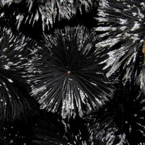 Schwarze künstliche weihnachtskiefer, hochwertiger, aufklappbarer, automatisch ausziehbarer metallständer, weihnachtsdekoration, Weihnachtsbaum, schwarz, 1,5 m, das Neue