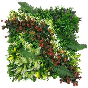 Dichte gebladerte ontwerp 50x50CM Kunstmatige Plant Wandpaneel voor het creëren van een privé-retraite (B)