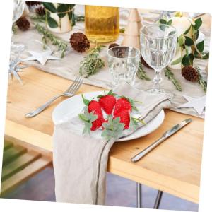 24st Simuliertes Erdbeermodell Obst-erdbeer-dekor Dekoration Mit Künstlichen Früchten Vasenfüller Aus Künstlichen Früchten Simulationsfruchtmodell Erdbeer-Modell Schaum Rot