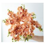 Kunstblumen Leichte, luxuriöse Kunstblumen in Einer Glasvase – orangefarbener künstlicher Blumenstrauß für Klassische chinesische Wohnzimmer-Tischdekoration für jeden Anlass