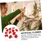12 Stück Doppelschichtige Kleine Künstliche Weihnachtssterne Künstliche Glitzerblumen Weihnachtssterne Gefälschte Dekoration Kunststoff Rot
