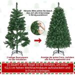 Kunstkerstboom met ledverlichting, 152,5 cm, met 396 takken en 200 warmwitte en meerkleurige lampen, 9 lichtmodi, inklapsysteem, kerstboom, dennenboom, kunstboom, groen