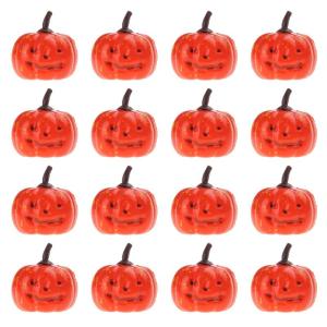 Halloween-Kürbis-Figuren, Schaumstoff-Kürbis-Modell, realistische Kürbis-Statue für Party, 16 Stück