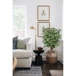 Ficus Benjamini , grote kunstboom, 123 cm hoog met 672 bladeren, ideaal voor de eetkamer en entree en interieurdecoratie