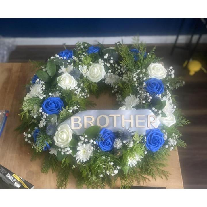Kunstbloemen, rozen, 25 stuks kunstrozen met steel, doe-het-zelf decoratie, voor bruiloft, boeketten, bruid, woondecoratie, ivoor en blauw