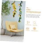 8 STK Simulation Zitronenrattan grüne Girlandenhochzeit Herbstdeko für zu Hause kunstplflanze Artificial Plant Dekor Eukalyptusgirlande Zitronengirlande Sommerdeko Plastik Yellow