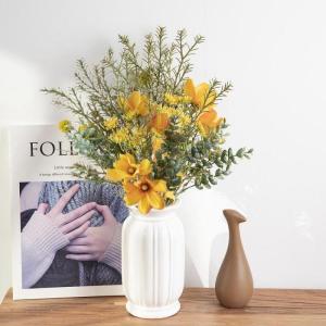, kunstplanten, kunstboeket, zijden bloemen, voor bloemstukken, decoratie voor bruiloft, thuis, keuken, tuinfeest, kerst, tafeldecoratie, geel