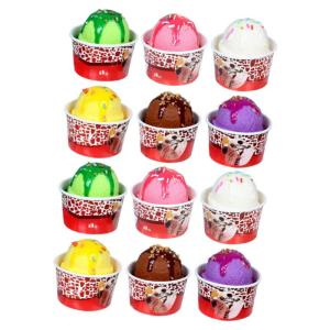 12 Stück Eiscreme Modell Eiscreme Kugeln Schaufenster Requisite Gefälschte Eiscreme Gefälligkeiten Eiscreme Kugeln Requisite Künstliche Eiscreme Kugeln Kunststoff Eiscreme