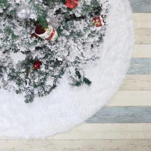 Kerstboomdeken, Kerstboomrok Kerstmis, Decoratie Boommat voor Kerstmis, Feest Home Decoraties, Kerstboomdeken Wit Ø 60 cm