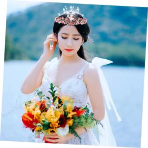 50 Stück Simulierte dreizackige Brautstrauß pflücken Kranzmaterial selber Machen Artificial sztuczne kwiaty Blumenstiel mit Acrylperlen DIY Krone versorgung Eisen Weiß