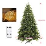 Künstlicher Weihnachtsbaum, Beleuchteter Weihnachtsbaum Künstlich In Voller Größe, Ferngesteuerte Lichter, Luxuriöse Weihnachtsdekoration for Den Innenbereich, Gegabelte Busch