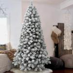 Weihnachtsbaum Royal Super Dicker Kiefer Grün Schnee Basis Kreuz Eisen Faltbar Hohe Qualität Zweige mit Schnee Einfache Montage Öffnung Regenschirm (180cm)