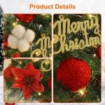 Kleiner Weihnachtsbaum mit Beleuchtung Mini Weihnachtsbaum Klein Geschmückt LED Tisch Tannenbaum Künstlich Klein mit Lichterkette Weihnachtsbäume mit Weihnachtsdeko DIY Tischdek