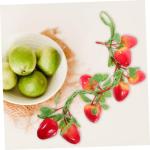 8St Simulierte Erdbeere gefälschte Erdbeerrebe Simulation gefälschte Erdbeere Artificial Plant künstliche früchte Anhänger aus künstlichen Früchten simuliertes Obst Styropor