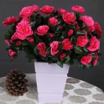 0514 Boeket van kunstbloemen, 33 cm, voor tuin, kantoor, huis, raam, bruiloft, buiten