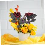 10st Schädel Stieg Halloween-Spielzeug Künstliche Rosen Halloween-blumendekor Halloween Tischdekoration Halloween-blumenstrauß Blumenstrauß Für Halloween Seidenrosenblume Plas
