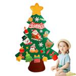 Filz-Weihnachtsbaum für Kinder,Filzbaum für Kinder zum Dekorieren - Weihnachtsbaum handgefertigte Lieferungen abnehmbare Ornamente - Kinder-Weihnachtsbaum, Weihnachtsbaum-Wandauf
