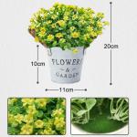 Kunstplanten Decoratieve Bloemen, voor Buiten Binnen Kunstplanten in Potten, Ambachten voor Huisdecoratie, Kamerdecoratie, Kantoor, Keuken, Tuin (Geel)