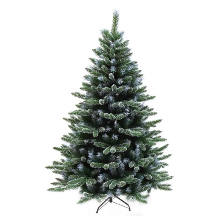 Künstlicher Weihnachtsbaum aus Blauer Fichte mit PE- und PVC-Zweigen for Zuhause, Büro, Urlaub, Innen- und Außendekoration, beflockter voller Baum aus Fichte mit Metallscharnier