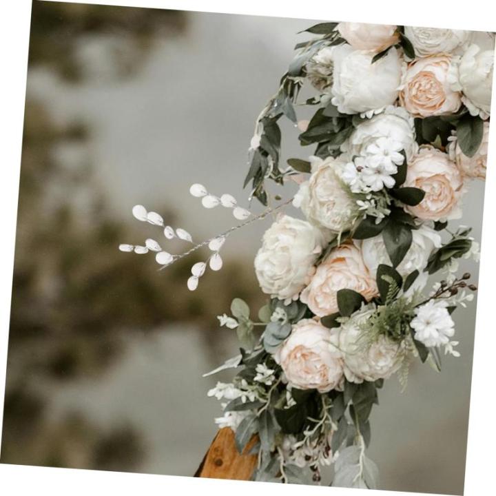 16 Stück Kristallperlen Blumen Acryl Blumenpflanze Hochzeit Party DIY Basteln Blumenzweig Hochzeit DIY Acrylperlen Blumenzweig Blütenknospe Acrylpflanze Künstliche