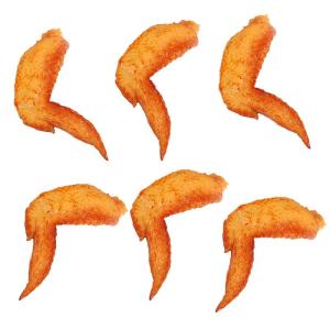 Realistische Orleans Chicken Wing Repliken Simulation gegrillte Hühnerflügel Dekoration für kulinarische Enthusiasten, 6 Stück