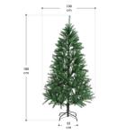 Kunstkerstboom, 180 cm, boom met ledverlichting en standaard, realistische kerstboom voor binnen, kunstkerstboom