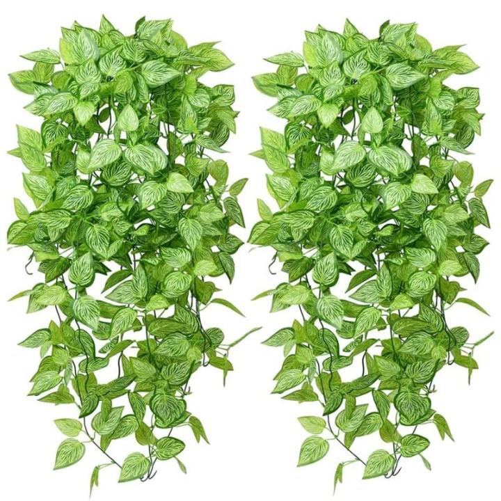 2 Pièces de Plantes Artificielles 105cm Faux Lierre Artificielles Vertes Utilisées pour Salon Appartement Salle de Bain Cuisine Balcon