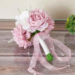 2-teiliges Brautsträuße für die Hochzeit, künstliche Rosen für die Braut, Hochzeitsstrauß, Hochzeitsdekoration für die Zeremonie, den Jahrestag
